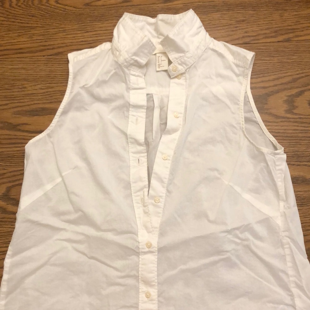 H&M White Sleeveless Shirt Size 4